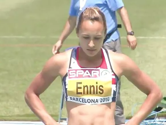 Jessica ennis Olympique umudari w'inzahabu w'umukara w'umukara UK indogoba nziza y'umukara w'umukara w'umukinyi w'ubusambanyi ameman.
